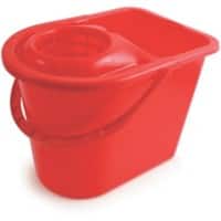 Robert Scott Mop Bucket with Wringer Plastic Red 15L - WQ12RE10L
