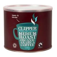 Clipper Caffeinated Instant Coffee Can Medium Arabica Fairtrade 500 g