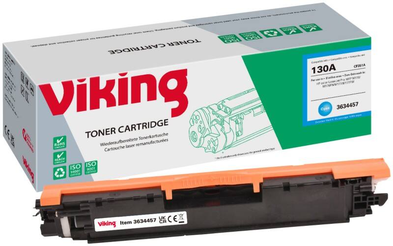 Viking 130A Compatible HP Toner Cartridge CF351A Cyan