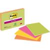 Post-it Super Sticky Notes 203 x 152 mm Assorted Rectangular Plain 4 Pads of 45 Sheets