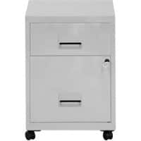 Pierre Henry Steel Filing Cabinet with 2 Lockable Drawers COMBI 400 x 400 x 530 mm Grey