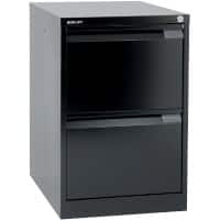 Bisley Filing Cabinet with 2 Lockable Drawers 1623 470 x 620 x 710mm Black