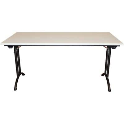 Realspace Standard Rectangular Folding Table Steel, Wood Grey 1,800 x 800 x 750 mm