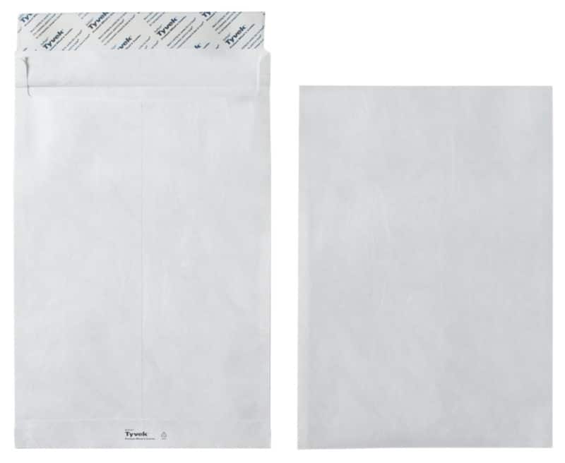 Tyvek C4 Gusset Envelopes 229 x 324 mm Peel and Seal Plain 55 gsm White Pack of 100