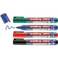edding 360 Whiteboard Marker Medium Round Assorted Pack of 4