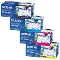 Brother TN-130BK/C/M/Y Original Toner Cartridge Black & 3 Colours Pack of 4