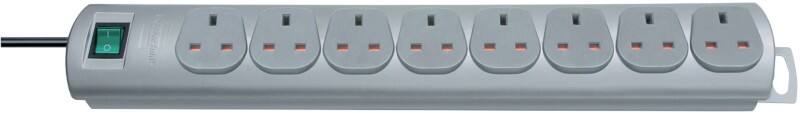 brennenstuhl Primera-Line Extension 8 Way Socket 2m Silver