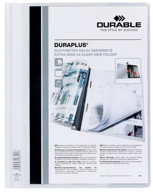 DURABLE DURAPLUS Report File 100 Sheets A4+ White