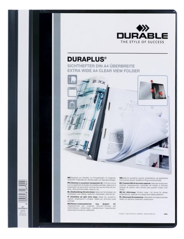 DURABLE Report File 2579-01 A4+ Black PVC