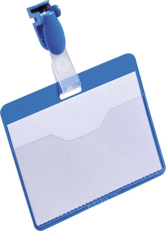 DURABLE Standard Name Badge with Clip 810606 90 x 90 mm Pack of 25