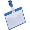DURABLE Standard Name Badge with Clip Landscape 90 x 60 mm Blue Pack of 25