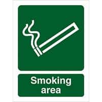 Mandatory Sign Smoking Area PVC 30 x 40 cm