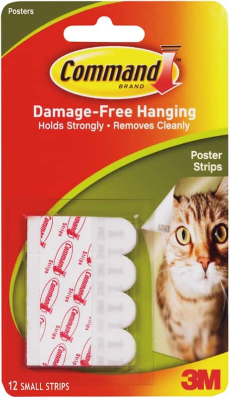 Command Poster Mounting Strip 0.45 kg Holding Capacity White Pack of 12