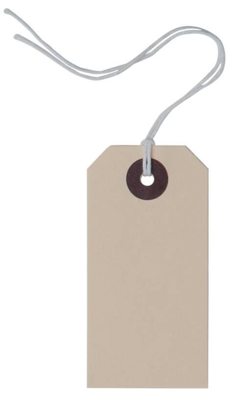 Reinforced Heavy Duty Tag 2 Buff 4.1 x 8.2 cm Pack of 1000