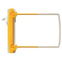 Djois JalemaClip Archive-Clips Clip Stickup Yellow / White plastic 6.8 x 24.5 cm Pack of 100