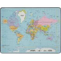 DURABLE Desk Mat World Map PVC 400 x 530 mm