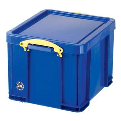 Really Useful Box Plastic Storage 35 Litre Blue 480 x 390 x 310 mm