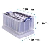 Really Useful Box Plastic Storage Clear 64 Litre 440 x 710 x 310 mm