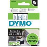 Dymo D1 S0720690 / 40914 Authentic Label Tape Self Adhesive Blue Print on White 9 mm x 7m