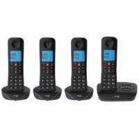 BT Essential Quad Cordless Telephone 90660 Black Quad Handset