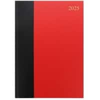 Letts Diary Business 2025 A4 1 Day on 2 pages Polyurethane Black, Red English