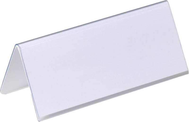 DURABLE Place Card 6.1 x 15 x 12.2 cm PVC (Polyvinyl Chloride) Transparent Pack of 25