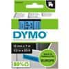 DYMO D1 Labelling Tape Authentic 45016 S0720560 Adhesive Black on Blue 12 mm x 7 m