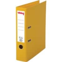 Viking Lever Arch File A4 75 mm Yellow 2 ring Cardboard, PP (Polypropylene) Matt Portrait