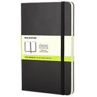 Moleskine A5 Casebound Black Hardboard Cover Notebook Plain 240 Pages