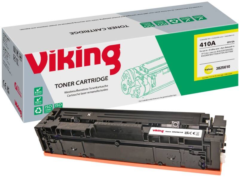 Viking 410A Compatible HP Toner Cartridge CF412A Yellow