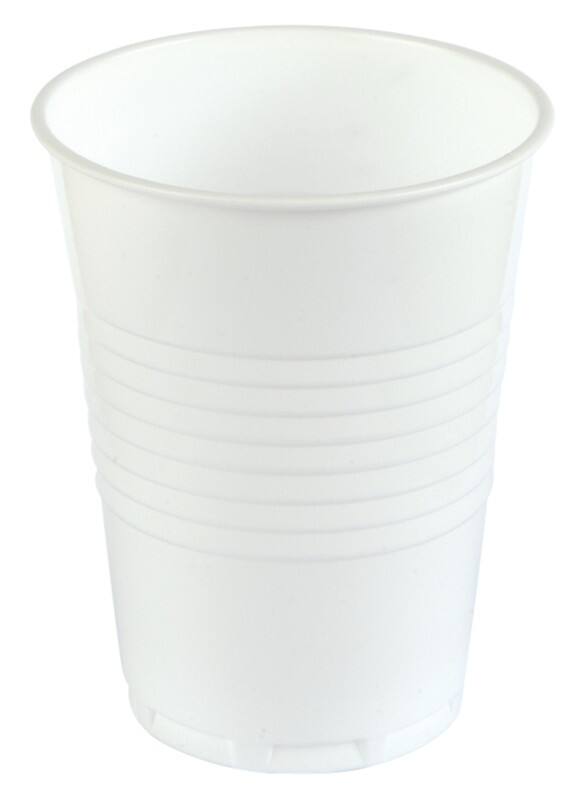 Disposable Cups Plastic 200 ml White 80 mm Pack of 100