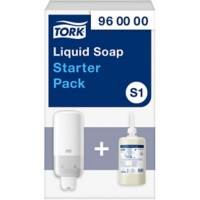 Tork S1 Starterpack Soap Dispenser and Refill 1 L White