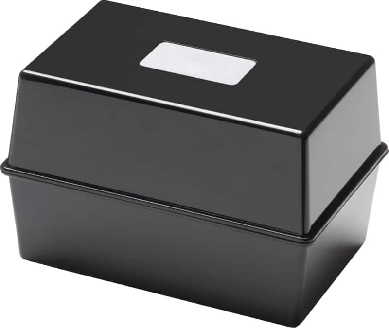 Card Index System 127 x 76 mm Black 250 Cards