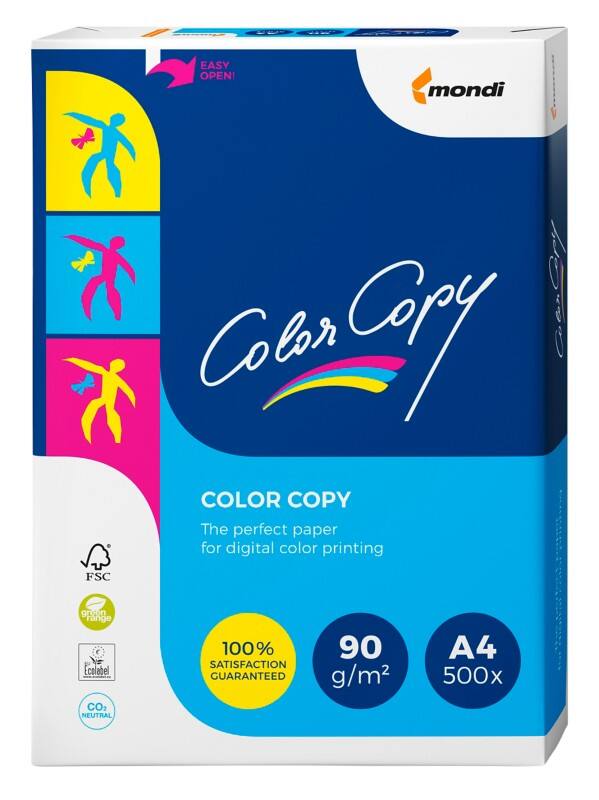 Color Copy A4 Printer Paper White 90 gsm Satin 500 Sheets