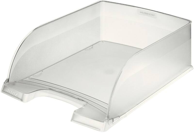 Leitz Plus Letter Tray 5233 Jumbo A4 Transparent Frosty 25.5 x 35.7 x 10.3 cm