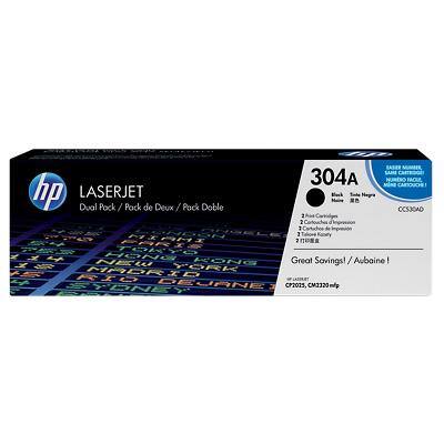 HP 304A Original Toner Cartridge CC530AD Black Pack of 2