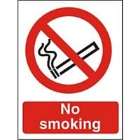 Prohibition Sign No Smoking with Logo PVC 15 x 20 cm
