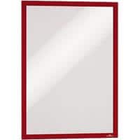 DURABLE DURAFRAME A3 Display Frame Adhesive Red PVC (Polyvinyl Chloride) 4873-03 32.5 (W) x 0.4 (D) x 44.8 (H) cm Pack of 2