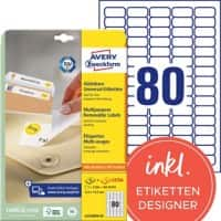 Avery L4732REV-25 Mini Multipurpose Labels Removable 35.6 x 16.9 mm White 25 Sheets of 80 Labels