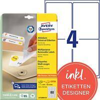 Avery L4732REV-25 Mini Multipurpose Labels Removable 35.6 x 16.9 mm White 25 Sheets of 80 Labels