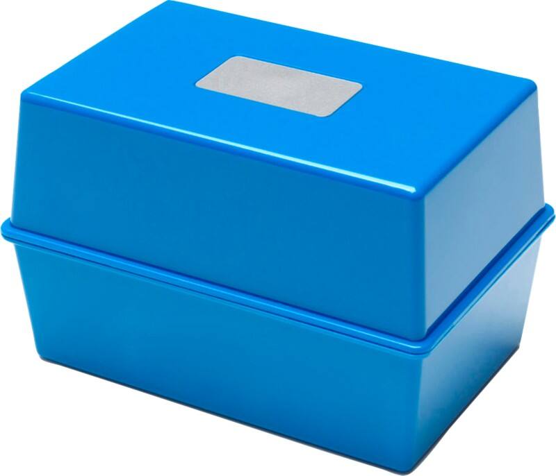 Card Index Box CP012VKBLU 250 Cards Blue 20.3 x 13.7 x 12.7 cm