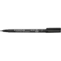 STAEDTLER Lumocolor OHP Marker Fine Bullet 0.6 mm Black Refillable Pack of 10