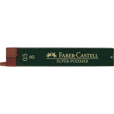 Faber-Castell Pencil Leads Refill Super Polymer 0.5 mm B Black Pack of 12