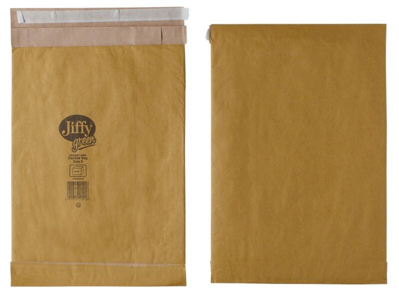 Jiffy Padded Envelopes Brown Plain 245 (W) x 381 (H) mm Peel and Seal 90 gsm Pack of 100