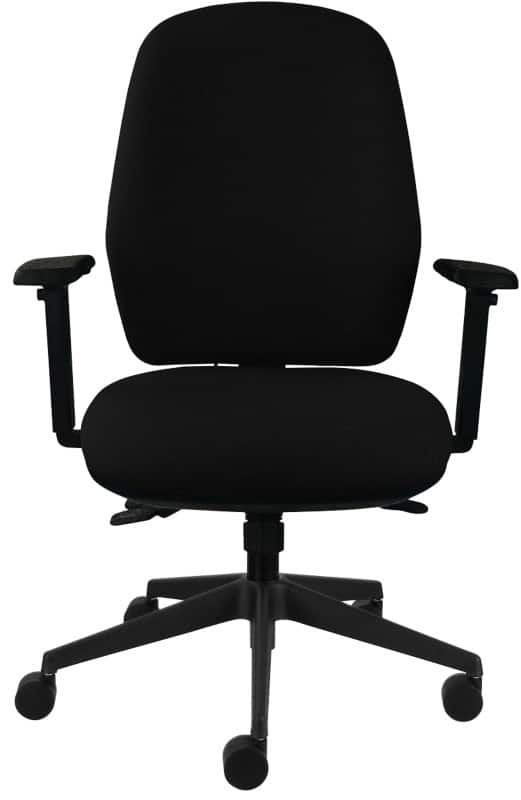 Energi-24 Basic Tilt Ergonomic Office Chair with Adjustable Armrest and Extra High Back Black