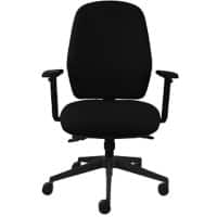 Energi-24 Office Chair Basic Tilt Fabric Height-Adjustable Armrest Height-adjustable Seat Black 150 kg Back Care