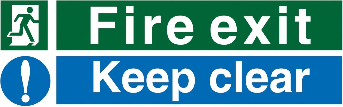 Sign Keep Clear Wall Mounted PVC (Polyvinyl Chloride) 60 x 20 cm