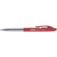 Niceday Retractable Ballpoint Pen RBM1.0 Medium 0.5 mm Red Pack of 10