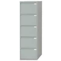 Bisley Filing Cabinet with 5 Lockable Drawers 1653 470 x 620 x 1510mm Goose Grey