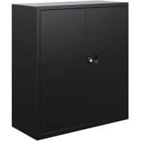 Bisley Regular Door Cupboard Steel 1 Shelf 914 x 400 x 1,000 mm Black